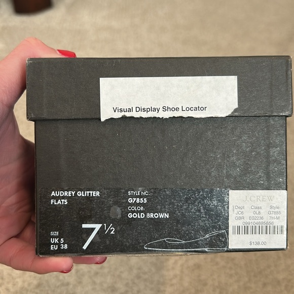 J. Crew Audrey Metallic Snakeskin Flats in Gold Brown, 7.5 - Picture 13 of 14